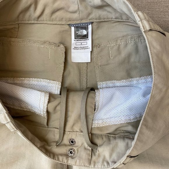 The North Face Paramount Cargo Capri Trail Pants Womens 4 Beige Nylon Hiking - Picture 6 of 7